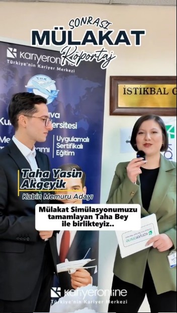 Mikrofon kabinde, söz onlarda! Kabin memuru mülakat provasına katılan adaylarla sohbet ettik!